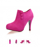 Ankle Boot Pink com Botoes